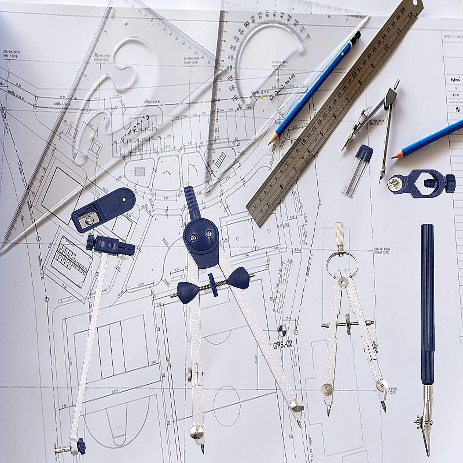 A46M-9Pc Drafting Compass For  - Math Geometry Set With Compass 评论和价格