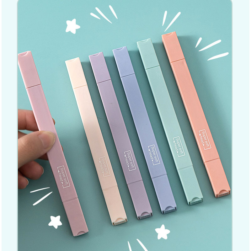 6 PCS Double Side Highlighter  - Pastel Highlighter Set Double Ended 评论和价格